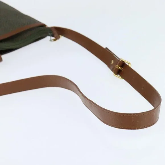 Authentic SAINT LAURENT Shoulder Bag PVC Leather Brown Gold - Picture 14 of 16